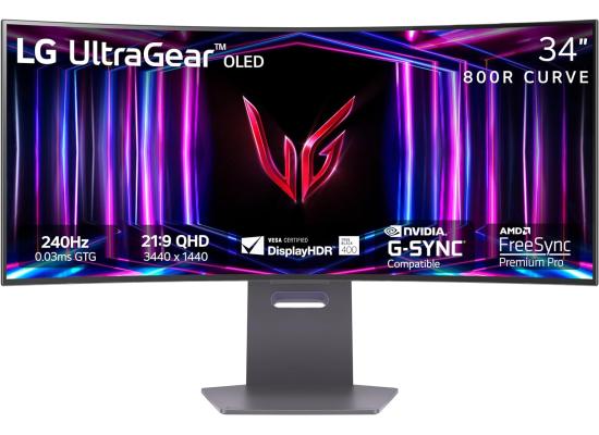 LG 34GS95QE-B  UltraGear™ OLED WQHD 240Hz 0.03ms G-SYNC Compatible 800R Curved - Gaming Monitor